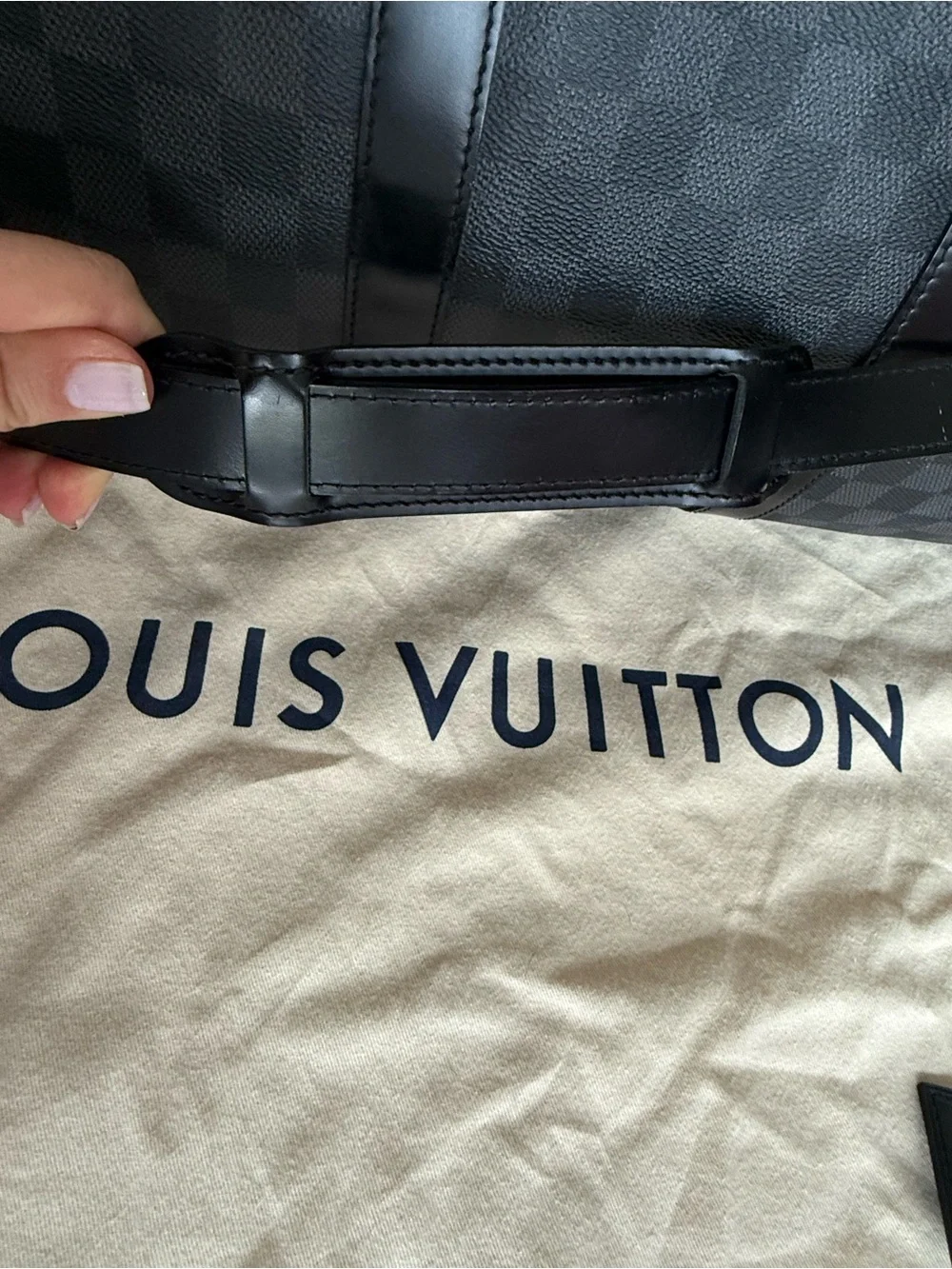 Louis Vuitton Black Damier Graphite Duffel Bag